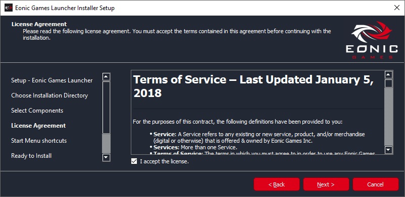 installer step 4 terms