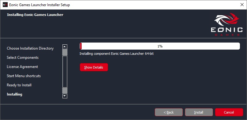 installer step 7 installing