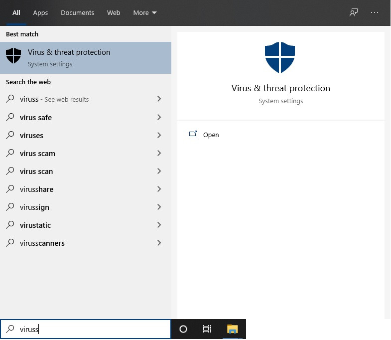 Virus & threat protection