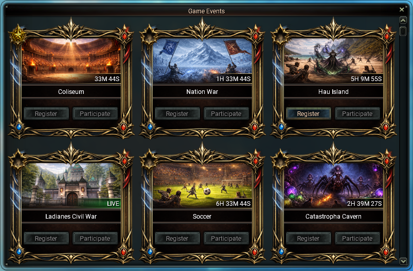 Game Events Interface
